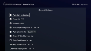 Zo zet je ondertiteling in IPTV Smarters Pro aan: de complete handleiding 6 General Settings in IPTV Smarters Pro met Active Subtitle aangevinkt.