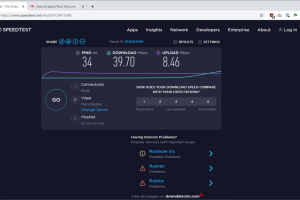 Zo kijk je IPTV op je pc, stap voor stap 5 Speedtest-resultaat met ping, downloadsnelheid en uploadsnelheid.