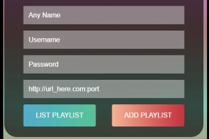 Zo kijk je IPTV op je pc, stap voor stap 8 Smarters-formulier met Any Name, Username, Password en serveradres.