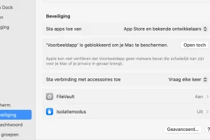 Zo kijk je IPTV op je pc, stap voor stap 17 macOS-instellingen Privacy en beveiliging met de optie Open toch.
