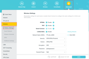 IPTV op meerdere tv’s: de complete gids in 10 stappen 9 TP-Link-routerinstellingen met Smart Connect en de gecombineerde 2,4GHz- en 5GHz-netwerkoptie.