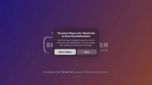Hoe IPTV installeren op Apple TV? 5 welkomstscherm van de app