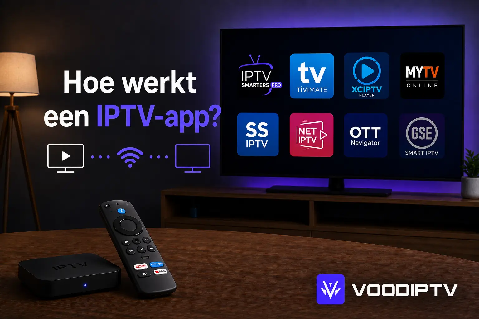 IPTV Nederland 21 werkt een iptv-app