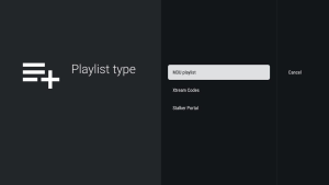 Hoe werkt de TiviMate IPTV player? De complete gids in 10 stappen 3 Het afspeellijstmenu van TiviMate met M3U playlist, Xtream Codes en Stalker Portal.