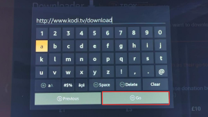 IPTV met Kodi: complete installatiegids voor beginners 4 Téléchargeur sur Fire TV avec kodi.tv/download dans le champ d'adresse et le bouton Go.