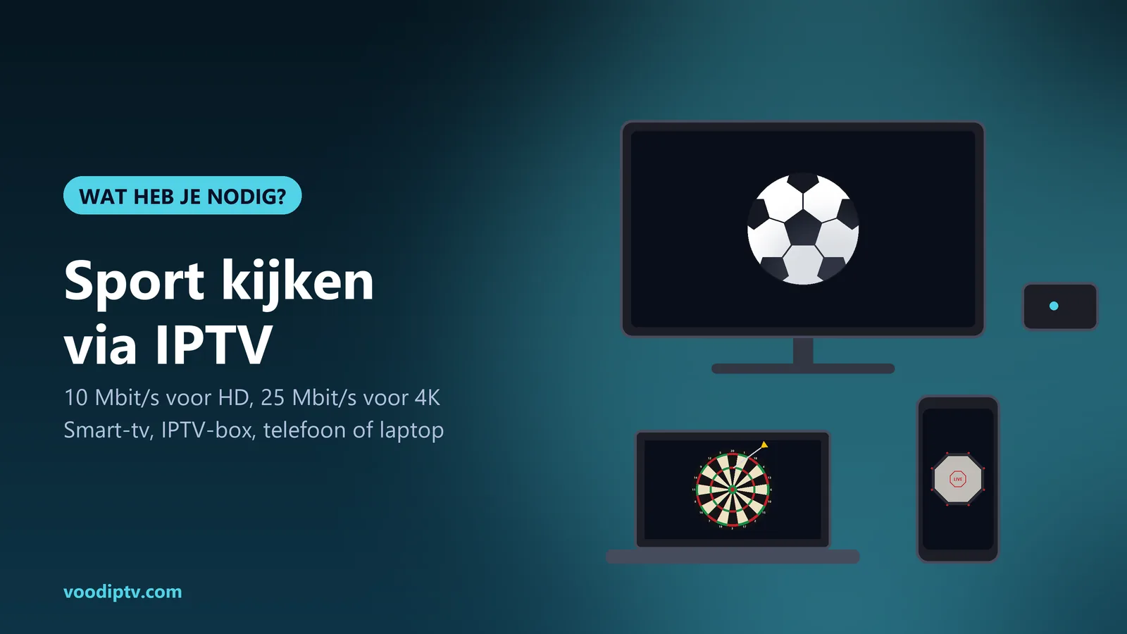 IPTV voor sport: alle sport live kijken in één abonnement 8 Sport kijken via IPTV op smart-tv, laptop, telefoon en IPTV-box