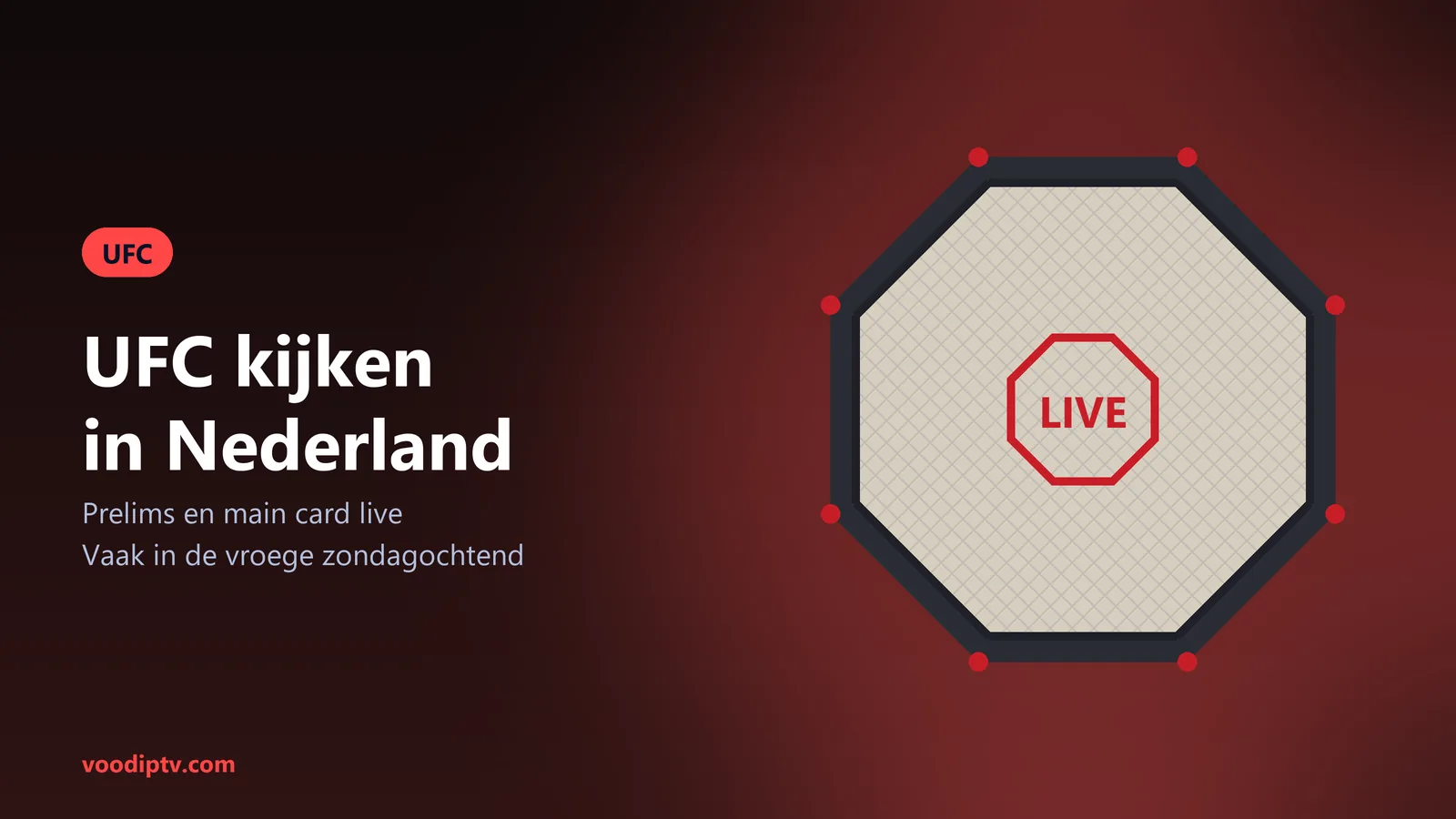 IPTV voor sport: alle sport live kijken in één abonnement 7 UFC kijken in Nederland via IPTV, live vanuit de octagon