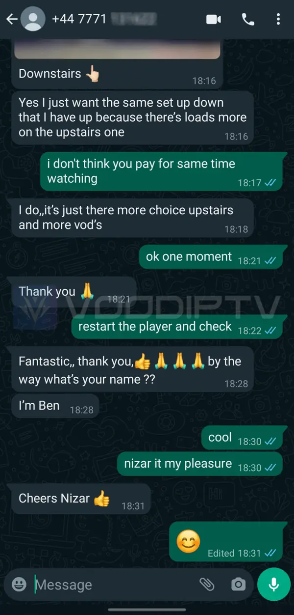 IPTV Nederland 12 VOOD IPTV klantreview via WhatsApp 4