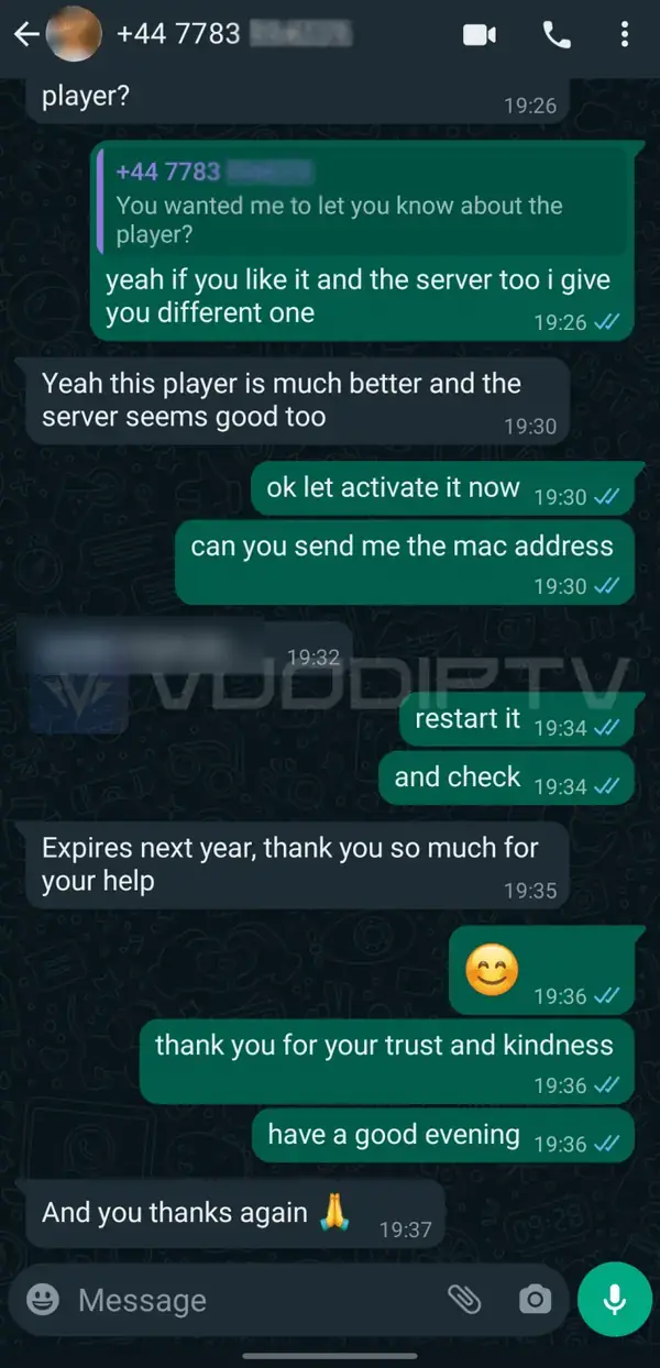IPTV Nederland 15 VOOD IPTV klantreview via WhatsApp 7