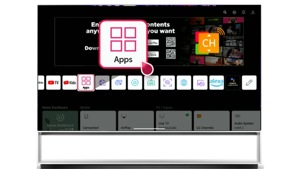 Welke IPTV-app voor LG Smart TV (webOS) kies je? 8 Apps openen vanaf het startscherm van een LG Smart TV